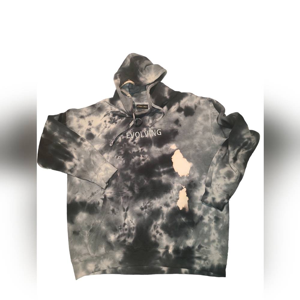 OREN KASH Men's Evolving Pullover Hoodie Tie Dye XL Black Grey White